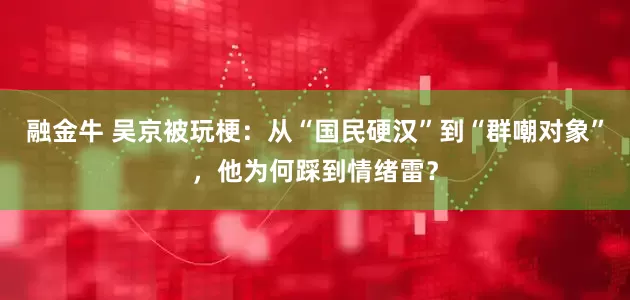 融金牛 吴京被玩梗：从“国民硬汉”到“群嘲对象”，他为何踩到情绪雷？