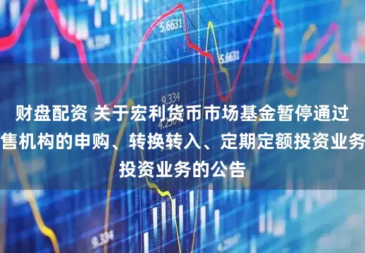 财盘配资 关于宏利货币市场基金暂停通过部分销售机构的申购、转换转入、定期定额投资业务的公告